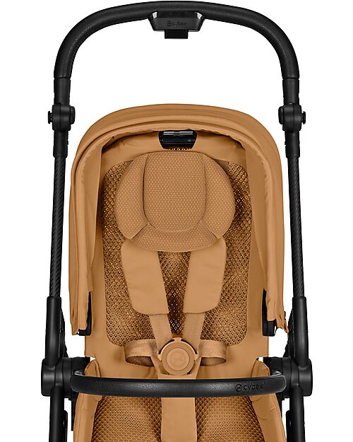 Cybex Melio Carbon Stroller - Cinnamon Yellow - Ultra-Lightweight with Carbon Frame Lights Strollers