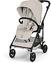 Cybex Melio Carbon Stroller - Dune Grey - Ultra-Lightweight with Carbon Frame Lights Strollers