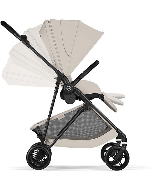 Cybex Melio Carbon Stroller - Dune Grey - Ultra-Lightweight with Carbon Frame Lights Strollers