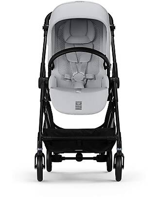 Cybex Melio Carbon Stroller - Fog Grey - Carbon Frame - from birth up to 15kg Lights Strollers