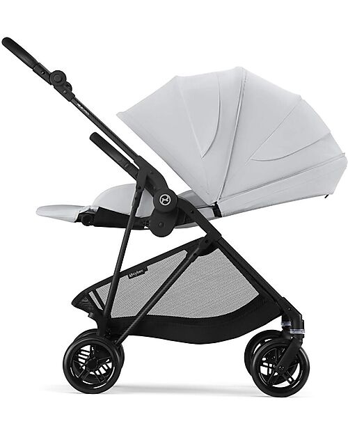 Cybex Melio Carbon Stroller - Fog Grey - Carbon Frame - from birth up to 15kg Lights Strollers