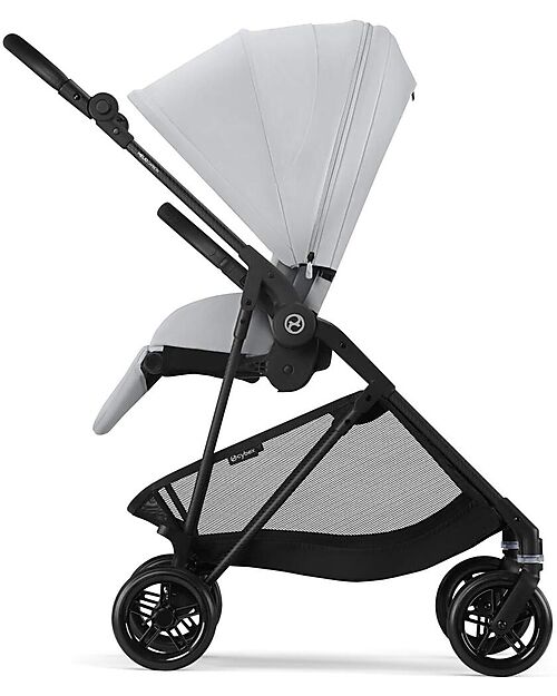 Cybex Melio Carbon Stroller - Fog Grey - Carbon Frame - from birth up to 15kg Lights Strollers