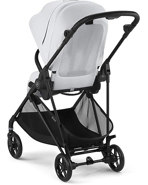 Cybex Melio Carbon Stroller - Fog Grey - Carbon Frame - from birth up to 15kg Lights Strollers