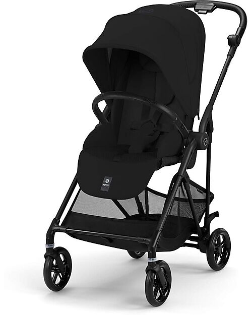 Cybex Melio Carbon Stroller - Magic Black - Carbon Frame - from birth up to 15kg Lights Strollers