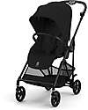 Cybex Melio Carbon Stroller - Magic Black - Carbon Frame - from birth up to 15kg Lights Strollers