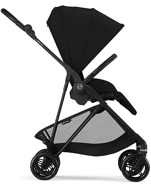 Cybex Melio Carbon Stroller - Magic Black - Carbon Frame - from birth up to 15kg Lights Strollers