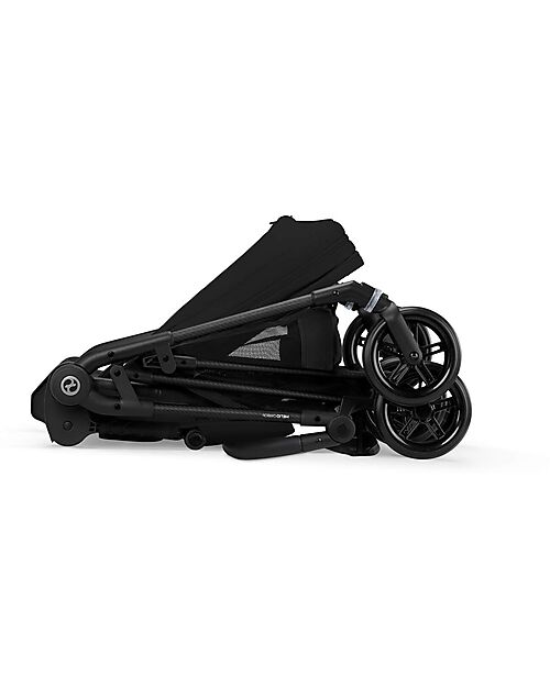 Cybex Melio Carbon Stroller - Magic Black - Carbon Frame - from birth up to 15kg Lights Strollers