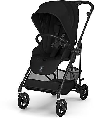 Cybex Melio Carbon Stroller - Magic Black - Ultra-Lightweight with Carbon Frame Lights Strollers