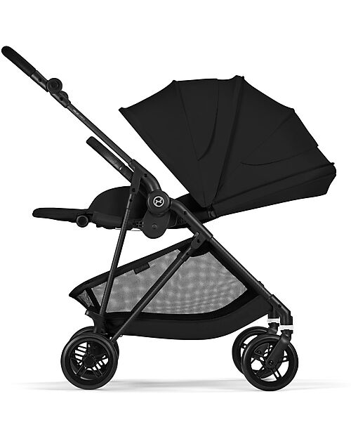 Cybex Melio Carbon Stroller - Magic Black - Ultra-Lightweight with Carbon Frame Lights Strollers