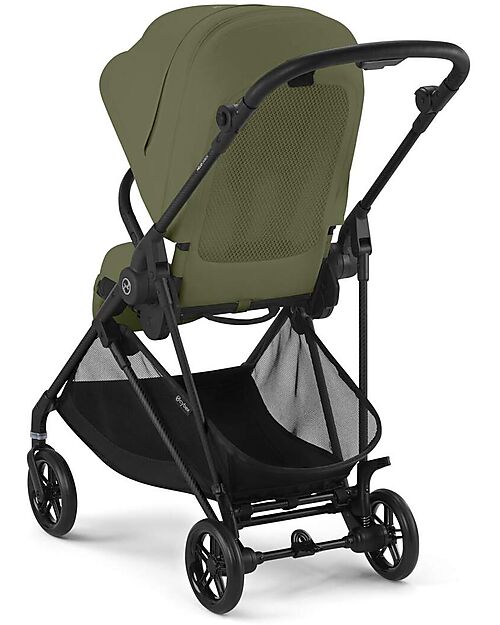 Cybex Melio Carbon Stroller - Moss Green - Carbon Frame - from birth up to 15kg Lights Strollers