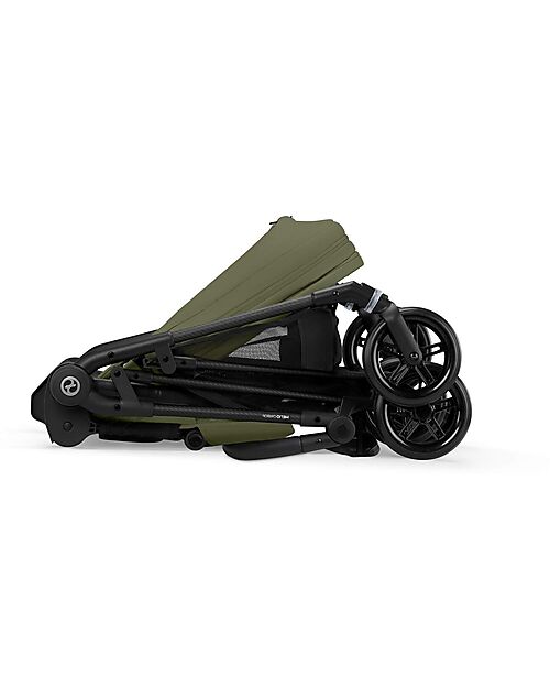 Cybex Melio Carbon Stroller - Moss Green - Carbon Frame - from birth up to 15kg Lights Strollers
