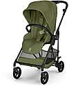 Cybex Melio Carbon Stroller - Moss Green - Ultra-Lightweight with Carbon Frame Lights Strollers