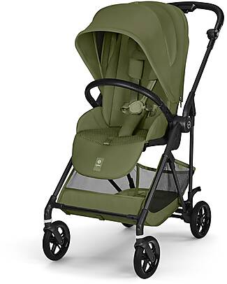 Cybex Melio Carbon Stroller - Moss Green - Ultra-Lightweight with Carbon Frame Lights Strollers
