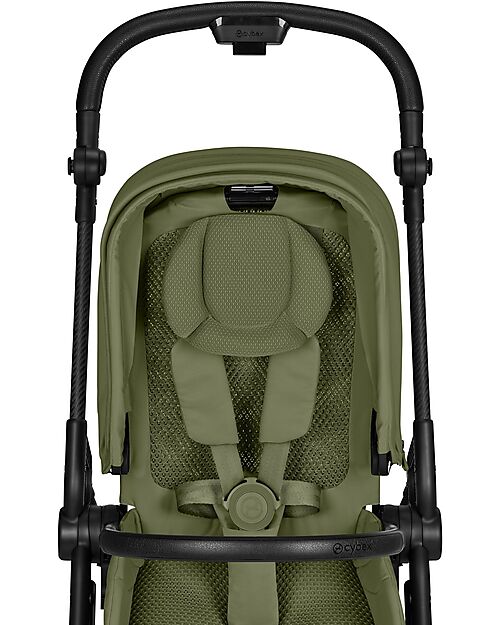 Cybex Melio Carbon Stroller - Moss Green - Ultra-Lightweight with Carbon Frame Lights Strollers