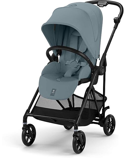Cybex Melio Carbon Stroller - Stormy Blue - Carbon Frame - from birth up to 15kg Lights Strollers