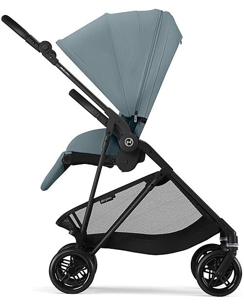 Cybex Melio Carbon Stroller - Stormy Blue - Carbon Frame - from birth up to 15kg Lights Strollers