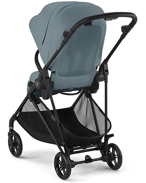 Cybex Melio Carbon Stroller - Stormy Blue - Carbon Frame - from birth up to 15kg Lights Strollers
