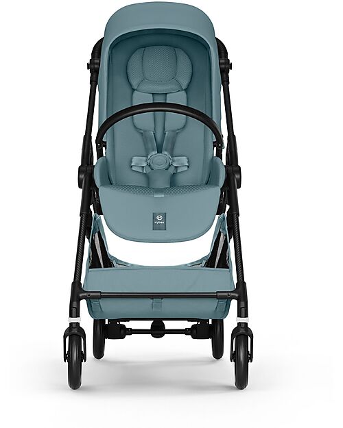 Cybex Melio Carbon Stroller - Stormy Blue - Ultra-Lightweight with Carbon Frame Lights Strollers