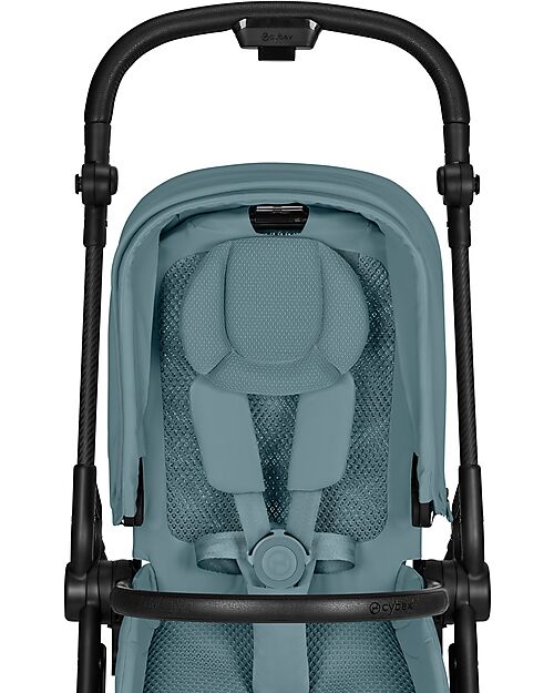Cybex Melio Carbon Stroller - Stormy Blue - Ultra-Lightweight with Carbon Frame Lights Strollers