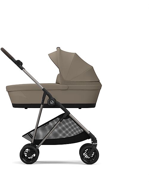 Cybex Melio Carrycot - Almond Beige - Comfortable and Easy to Carry Pram Systems