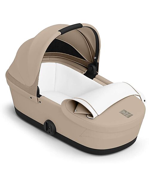 Cybex Melio Carrycot - Almond Beige - Comfortable and Easy to Carry Pram Systems