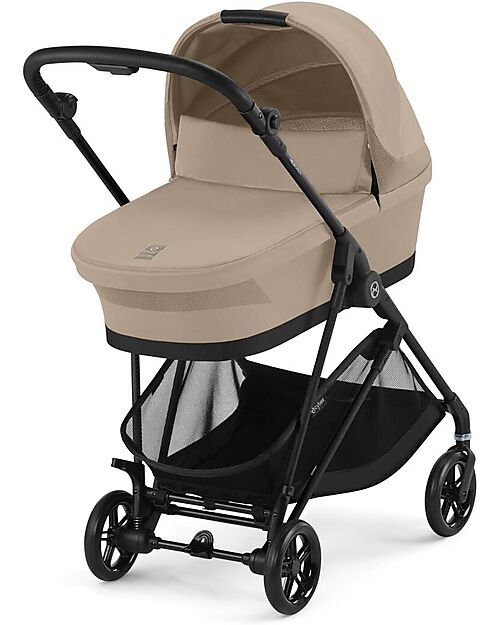 Cybex Melio Carrycot - Almond Beige - Comfortable and Easy to Carry Pram Systems
