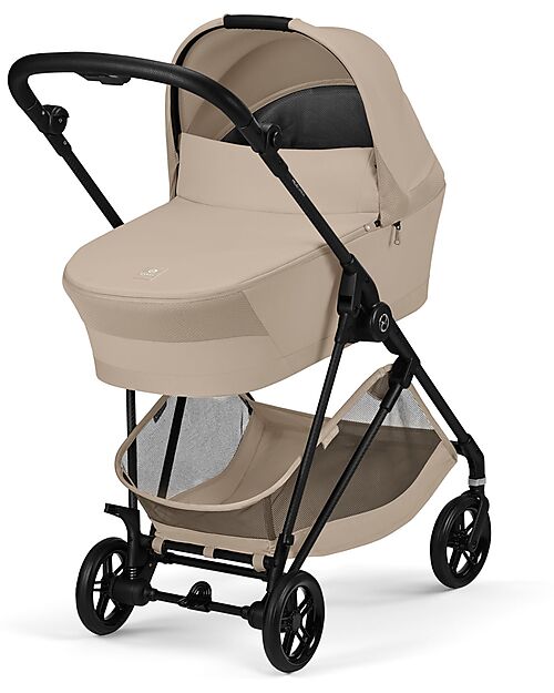 Cybex Melio Carrycot - Almond Beige - Comfortable and Easy to Carry Pram Systems