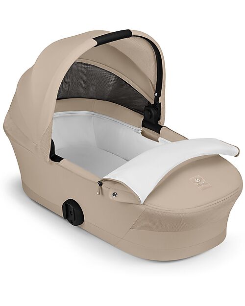 Cybex Melio Carrycot - Almond Beige - Comfortable and Easy to Carry Pram Systems