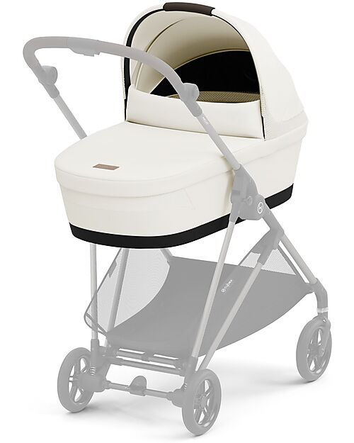 Cybex Melio Carrycot - Canvas White - Comfortable and Easy to Carry Pram Systems
