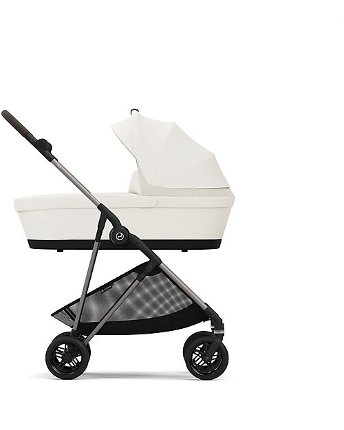 Cybex Melio Carrycot - Canvas White - Comfortable and Easy to Carry Pram Systems