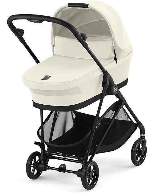 Cybex Melio Carrycot - Canvas White - Comfortable and Easy to Carry Pram Systems