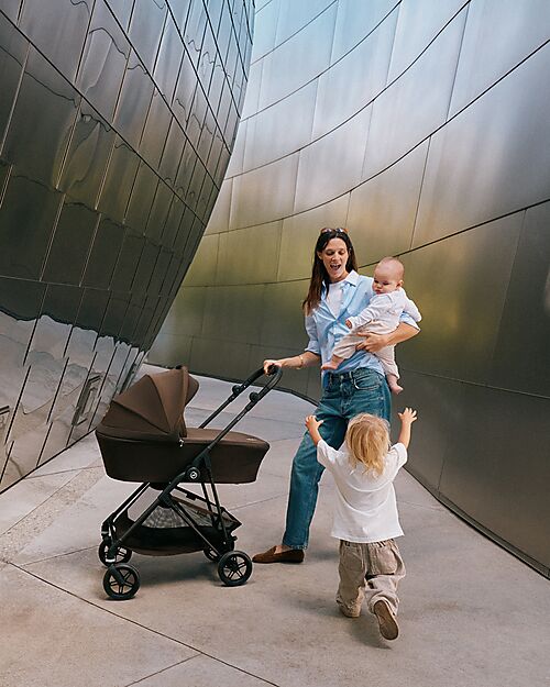 Cybex Melio Carrycot - Chocolate Brown - Comfortable and Easy to Carry Pram Systems