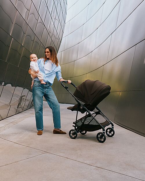Cybex Melio Carrycot - Chocolate Brown - Comfortable and Easy to Carry Pram Systems
