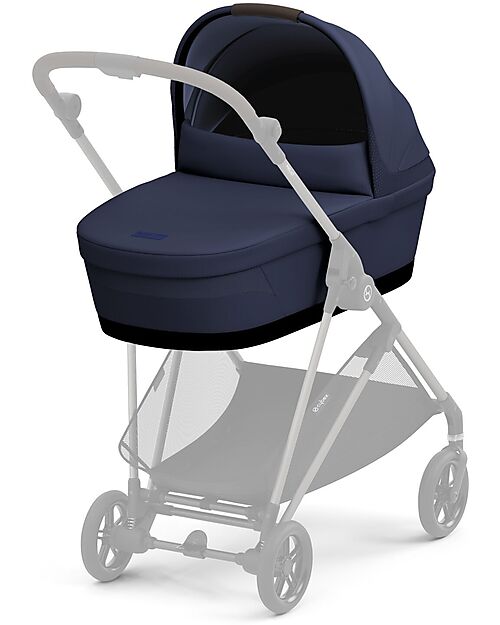 Cybex Melio Carrycot -Dark Blue - Comfortable and Easy to Carry Pram Systems