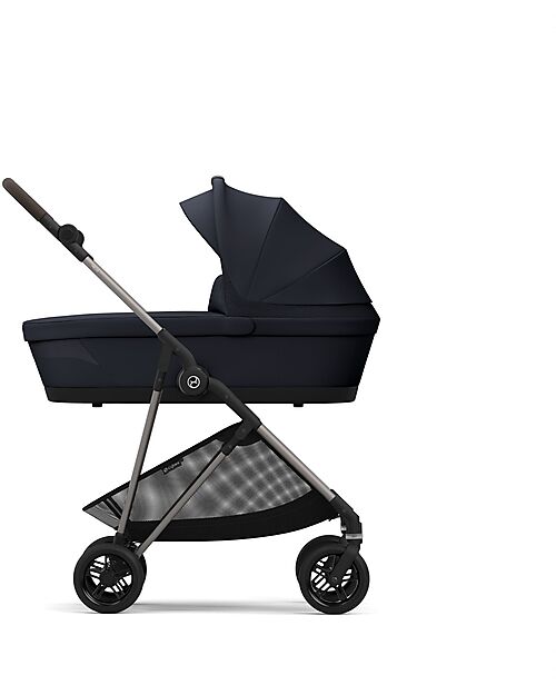 Cybex Melio Carrycot -Dark Blue - Comfortable and Easy to Carry Pram Systems