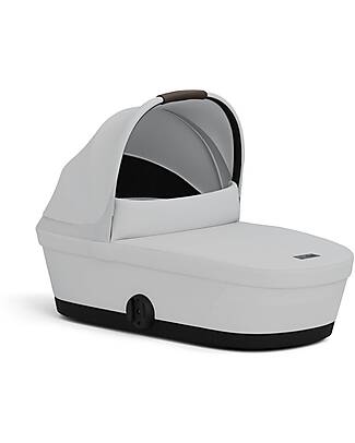 Cybex Melio Carrycot - Fog Grey - Comfortable and Easy to Carry Pram Systems