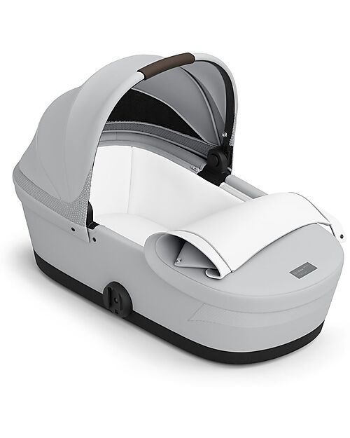 Cybex Melio Carrycot - Fog Grey - Comfortable and Easy to Carry Pram Systems