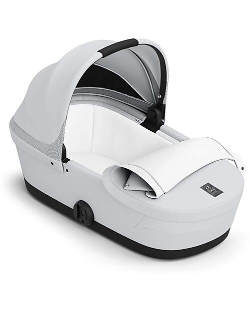 Cybex Melio Carrycot - Fog Grey - Comfortable and Easy to Carry Pram Systems
