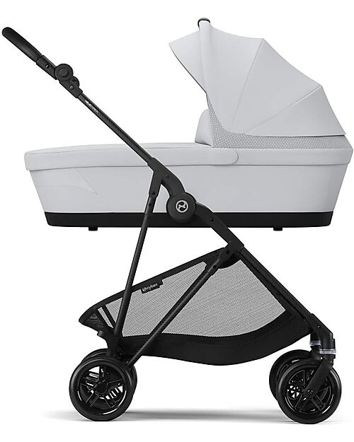 Cybex Melio Carrycot - Fog Grey - Comfortable and Easy to Carry Pram Systems