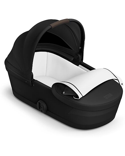 Cybex Melio Carrycot - Magic Black - Comfortable and Easy to Carry Pram Systems