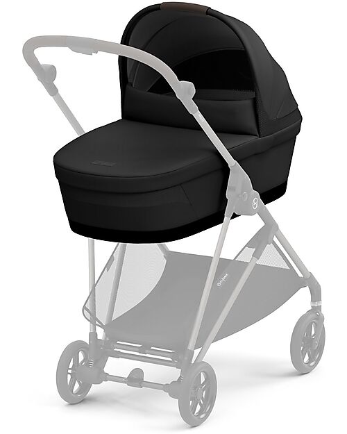 Cybex Melio Carrycot - Magic Black - Comfortable and Easy to Carry Pram Systems
