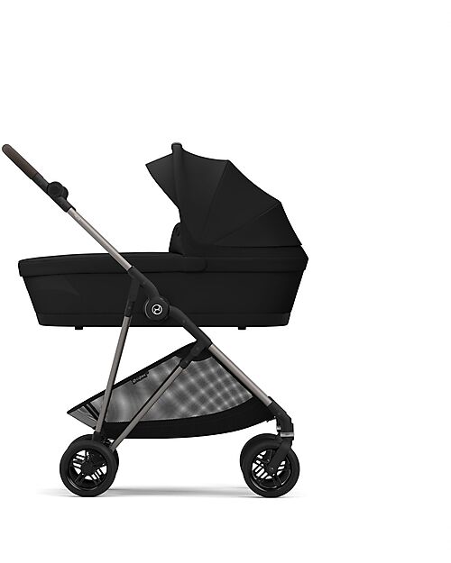 Cybex Melio Carrycot - Magic Black - Comfortable and Easy to Carry Pram Systems
