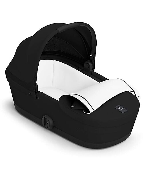 Cybex Melio Carrycot - Magic Black - Comfortable and Easy to Carry Pram Systems