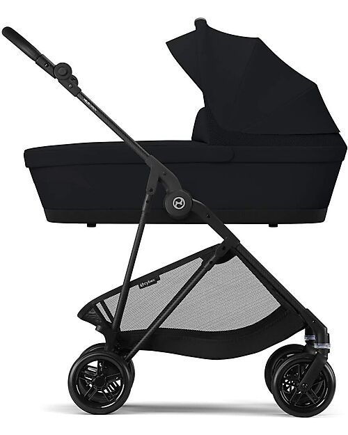 Cybex Melio Carrycot - Magic Black - Comfortable and Easy to Carry Pram Systems