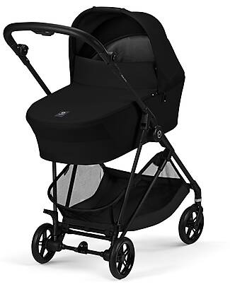 Cybex Melio Carrycot - Magic Black - Comfortable and Easy to Carry Pram Systems