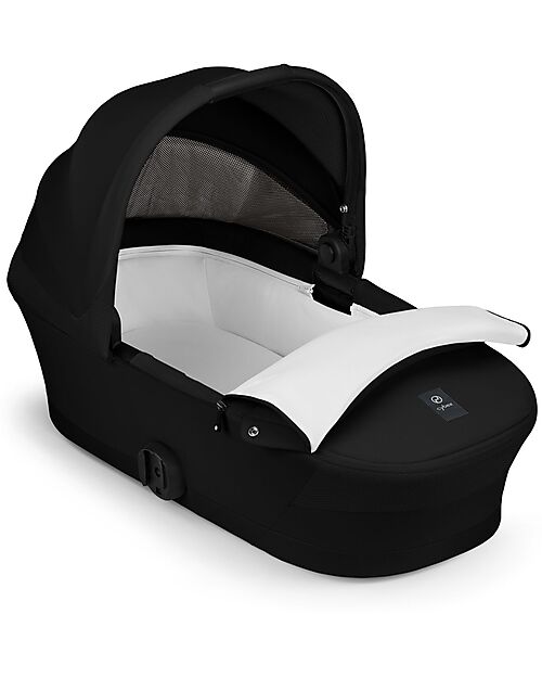 Cybex Melio Carrycot - Magic Black - Comfortable and Easy to Carry Pram Systems