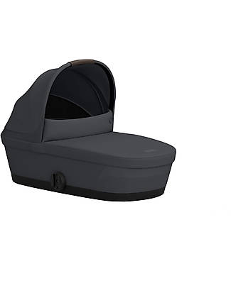 Cybex Melio Carrycot - Monument Grey - Comfortable and Easy to Carry Pram Systems