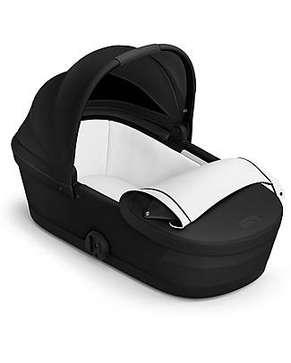 Cybex Melio Carrycot - Moon Black - Comfortable and Easy to Carry Pram Systems