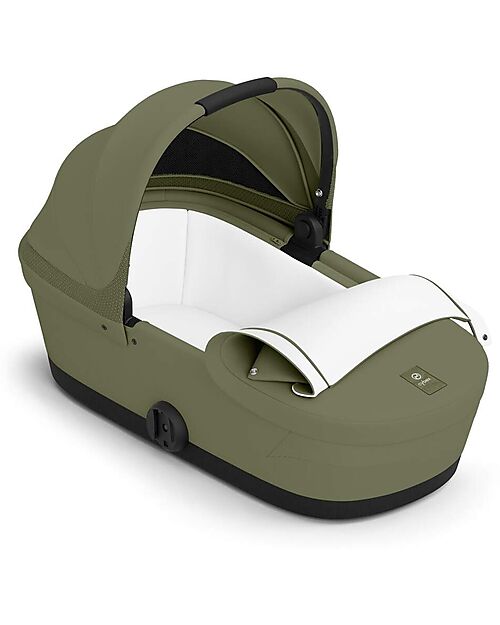 Cybex Melio Carrycot - Moss Green - Comfortable and Easy to Carry Pram Systems
