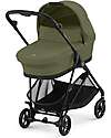 Cybex Melio Carrycot - Moss Green - Comfortable and Easy to Carry Pram Systems